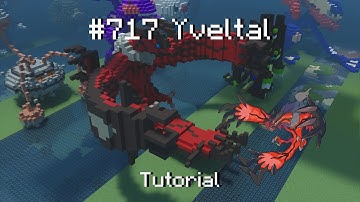 How to build a Pokémon Yveltal statue in minecraft (Tutorial)