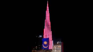 Malaysia Flag on Burj Khalifa / Malaysia Independence Day in 🇦🇪 31 August 2023