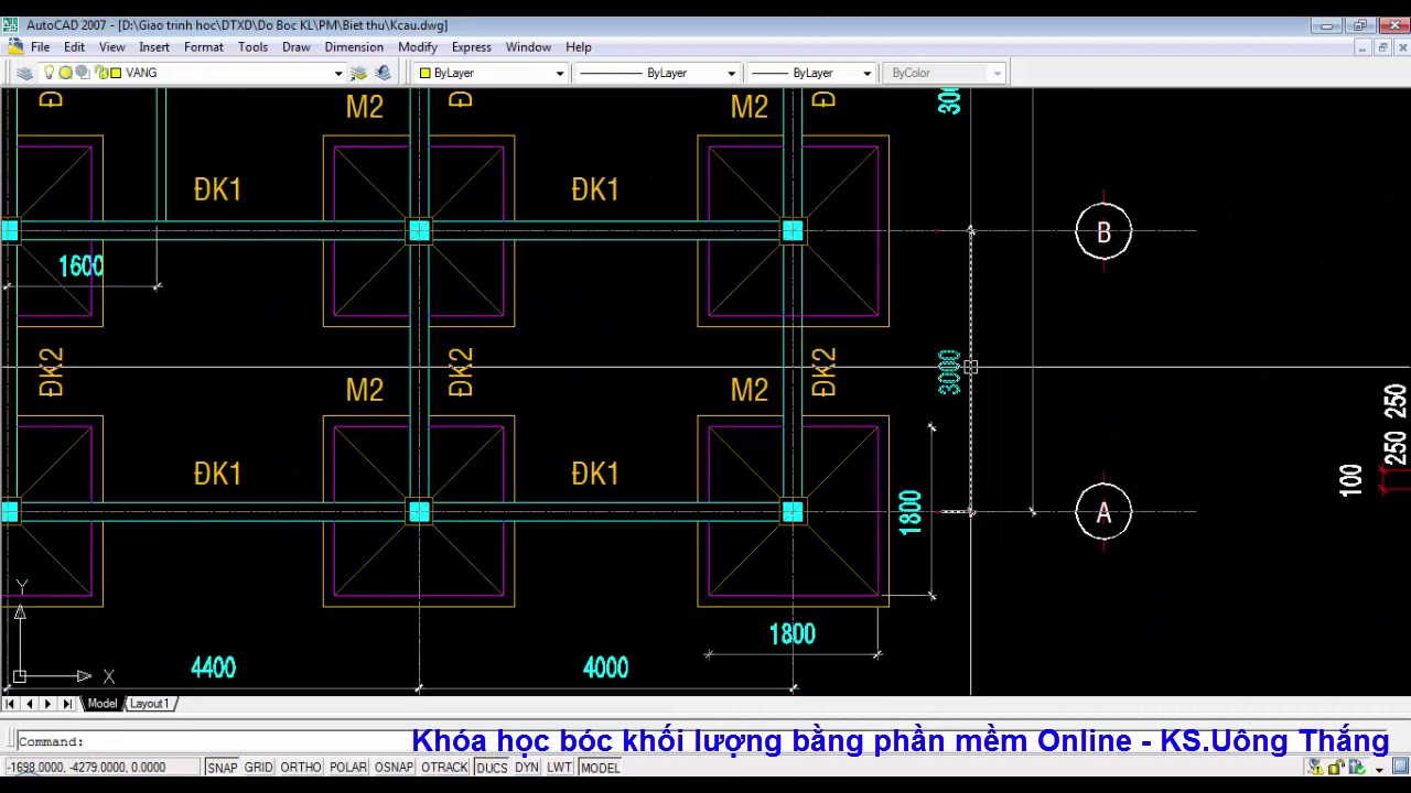 Thực hành Bóc Khối lượng bằng phần mềm – Bài 7