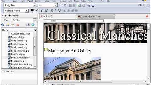 01 - Kompozer - making a basic webpage