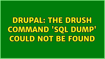 Drupal: The drush command 