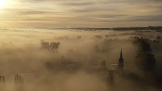 Brumes sur Lignan de Bordeaux (drone DJI Mavic 2 Pro)