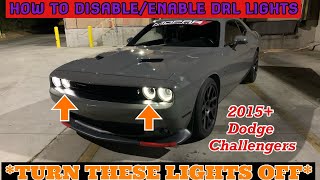 DISABLE/ENABLE Orange Running Lights 2015+ Dodge Challengers DRL 2022 Dodge Challenger How To Turn On The Orange Daytime Running Lights Drl