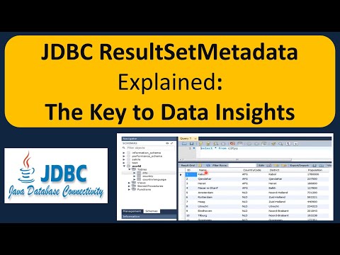 Video: Che cos'è DatabaseMetaData in Java?