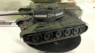 Building the 1/35 Academy Models T34/85 with Bed spring armor