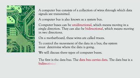Digital Lesson 5:  What are computer buses?