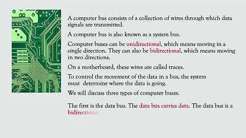 Digital Lesson 5:  What are computer buses?
