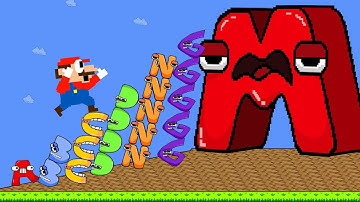 Mario vs the Giant Alphabet Lore (A - Z...) mix level up Maze #2 | Game Animation