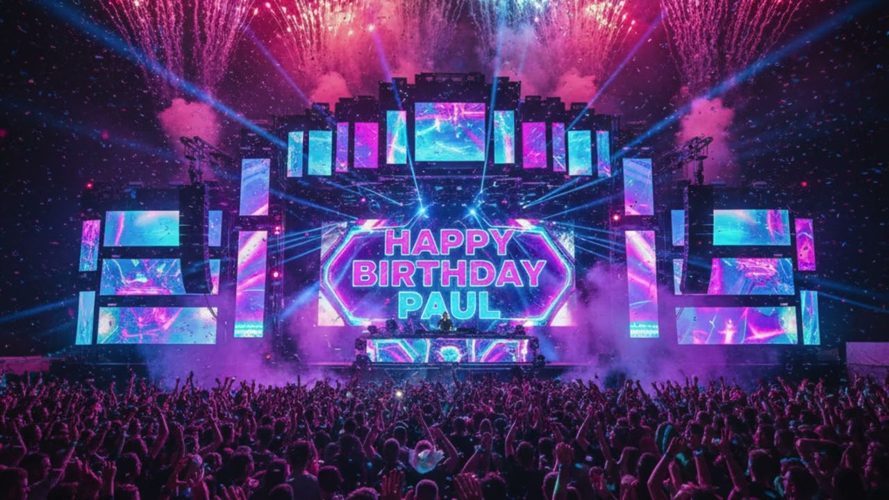 Happy Birthday Paul 🎂 | Special Birthday Song & Celebration Video | Club, Energetic, EDM Remix