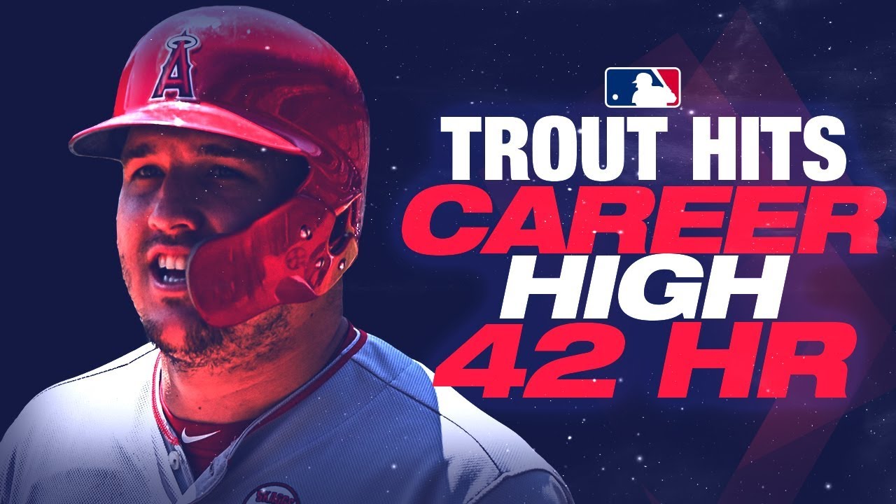 baseball savant Mike Trout ALREADY has 42 home runs, a new career high!