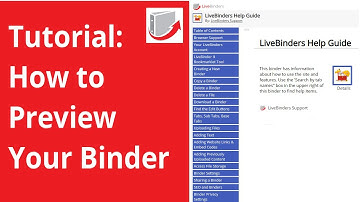 Online Binders: How to Preview Your LiveBinder