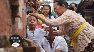 Melukat Mebayuh, purification ceremony a complete resetting of your energies, Bali Indonesia