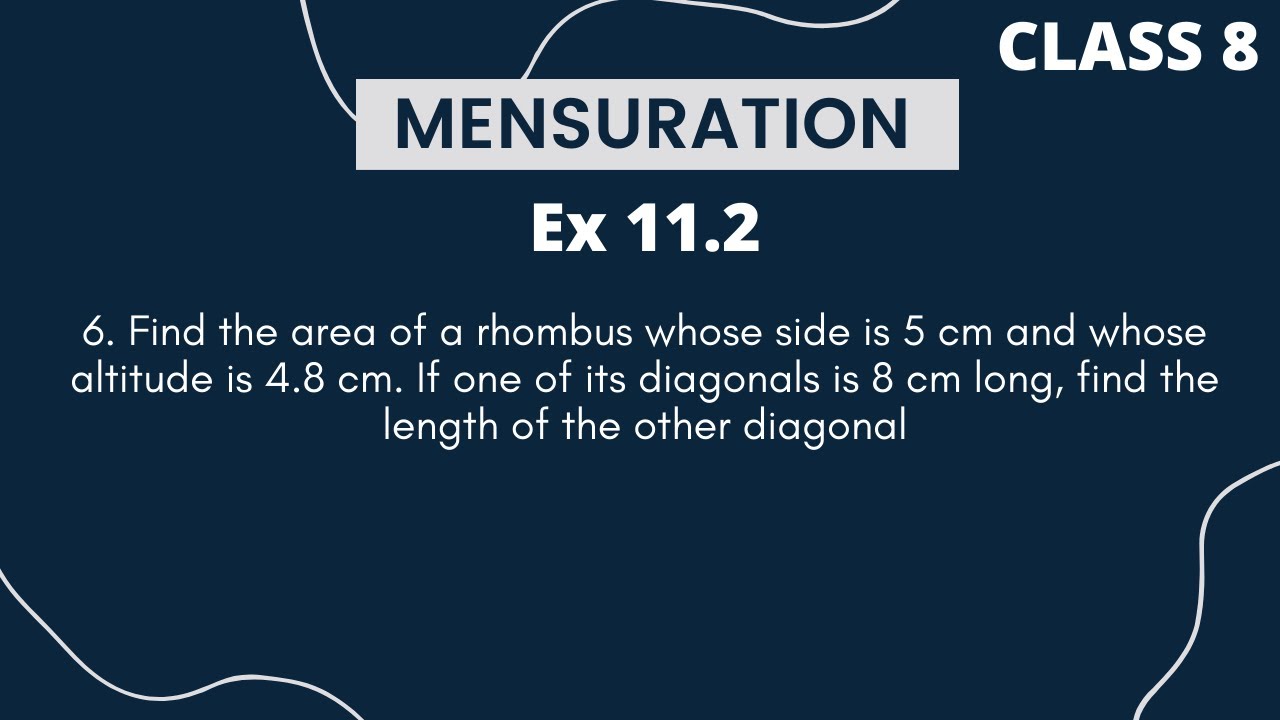 6 Find The Area Of A Rhombus Whose Side Is 5 Cm And Whose Altitude Is 6-find-the-area-of-a-rhombus-whose-side-is-5-cm-and-whose-altitude-is