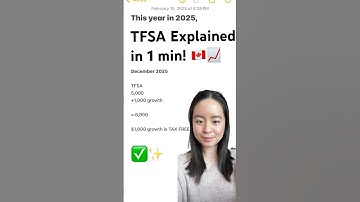 🇨🇦 TFSA Account Explained in 1 min! Tax-free growth 📈🫶 #tfsa #canadafinance