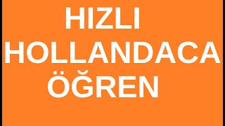 Hollandaca Ders 10 - Geniş Şimdiki Zaman