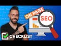On Page SEO Checklist for 2022 | The Only SEO Video You'll Ever Need