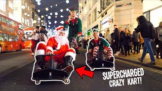 *INSANE* SANTA CLAUS RACING IN LONDON!