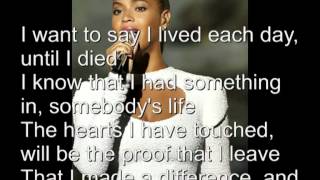 beyonce - I was Here lyrics chords