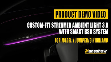 New Model Y Juniper/3 Highland Custom-Fit Streamer Ambient Light 3.0 with BSD System