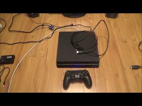 PS4 Slim to a VGA Computer Monitor. 