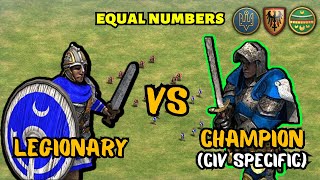 Legionary vs Champion (Civ Specific) | AoE II: DE