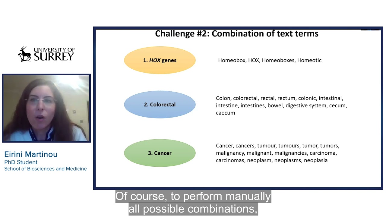 Accessible systematic review search algorithm by Dr Eirini Martinou | SORT 2021 | Uni of Surrey