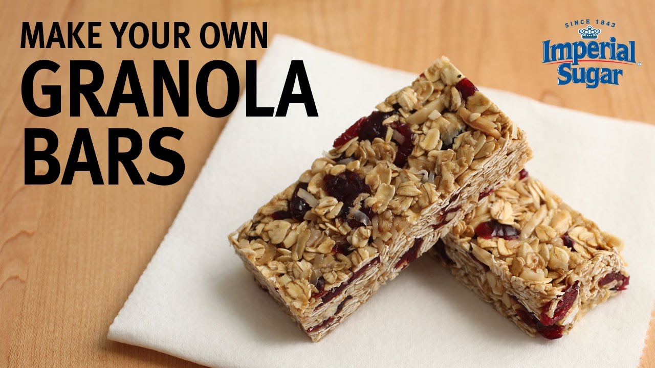 How to Make Your Own Cranberry Almond Granola Bar - YouTube