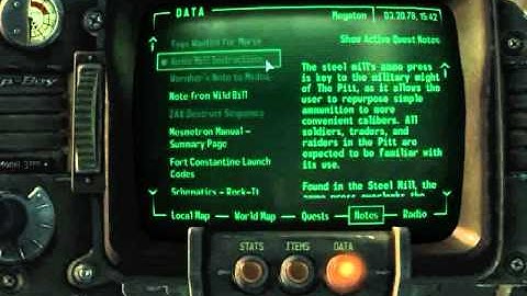 Fallout 3 Walkthrough - Pip Boy and Terminal #127 - Pitt Misc