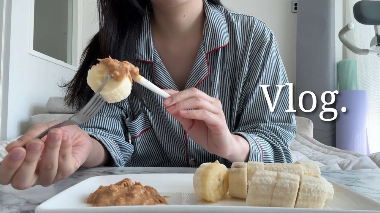 [Vlog. 직장인] 출근 없는 휴일 주방 이모 일상 | 땅버🥜조합.다이어트김밥레시피 | 닭갈비.단백질쉐이크.깨꿀가래떡🍡