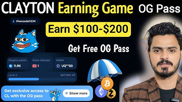Clayton Airdrop | Clayton game telegram | Clayton free OG pass | CL tokens #clayton