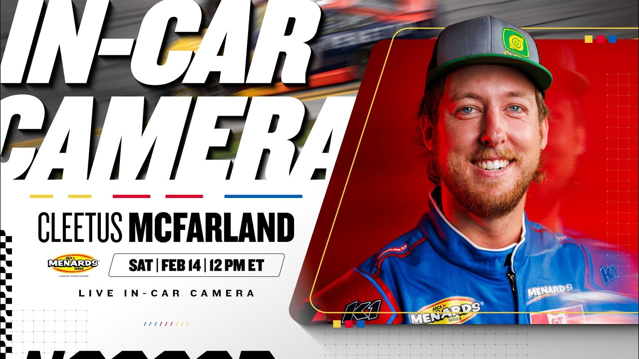 Cleetus McFarland's In-Car Camera at Daytona | NASCAR ARCA Menards
