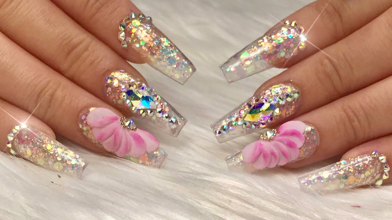 Crea Tus Uñas Temporales en Menos de 30 Minutos (que se quitan y se ponen) con Mucho Swarovski y 3D