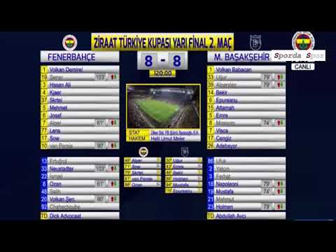 Türkiye Kupası Fenerbahçe - Başakşehir 9-10 Maç Anında Fenerbahçe Tv'de Penaltılar