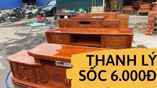 Thanh Lý sốc Kệ tivi Gỗ Hương và Gõ đỏ giá chỉ 6.000.000đ