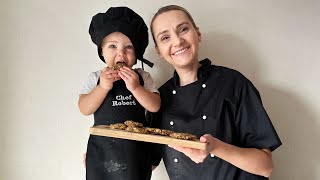 Baby Chef Prepared Delicious Cookies with Mommy! Cutest Ever!