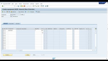 SAP PM EQUIPMENT BOM CREATION