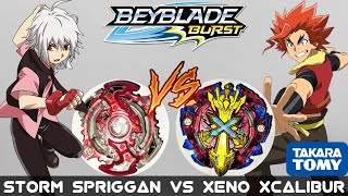 Storm Spriggan vs Xeno Xcalibur | Beyblade Battle | Beyblade Burst  | Genkai