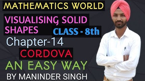 Visualising Solid Shapes Class 8th Cordova Mathematics Solution