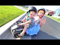 DRiFT KART KiDS!!  Adley & Niko speed test new electric toy, morning routine with mom, pillow fight!