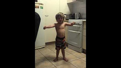 Funny videos:cute kids Bowflex workout trainer add
