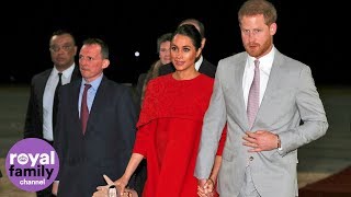 The Duke and Duchess of Sussex touch down in Casablanca on Morocco visit