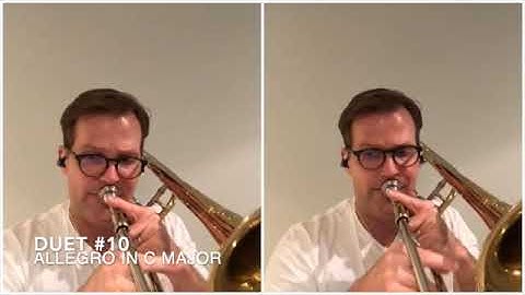 Trombone Play Along Duet from Selected Duets, Vol. 1 by H. Voxman: Duet #10 by Carl Henning