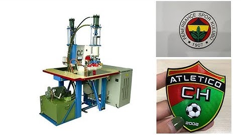 high frequency welding machine cut tpu badge/logo and embossing on garment clothes