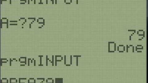 TI-83/84+ Programming - Input