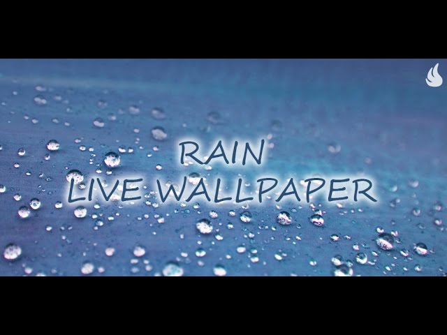 Rainfall Water Drops Slow Motion Nature  Live Wallpaper  Live Desktop  Wallpapers