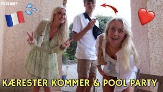 FRANKRIG VLOG DEL 3 - Kærester kommer, træning, pool party, stranden, marked, drinks