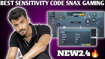BGMI BEST SENSITIVITY SETTINGS BY SNAX GAMING SENSITIVITY CODE// SNAX GAMING CONTROL CODE BGMI