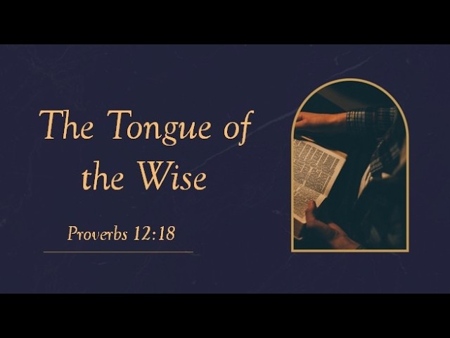 The Tongue of the Wise - Proverbs 12:18