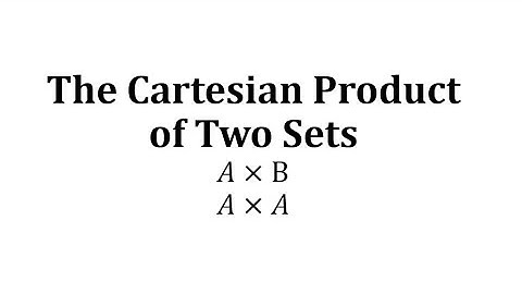 The Cartesian Product of Two Sets