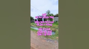 Đất xã An Nhơn Tây, DT 500m2, chỉ 1 tỷ 950 (S449) #đất_củ_chi #shorts